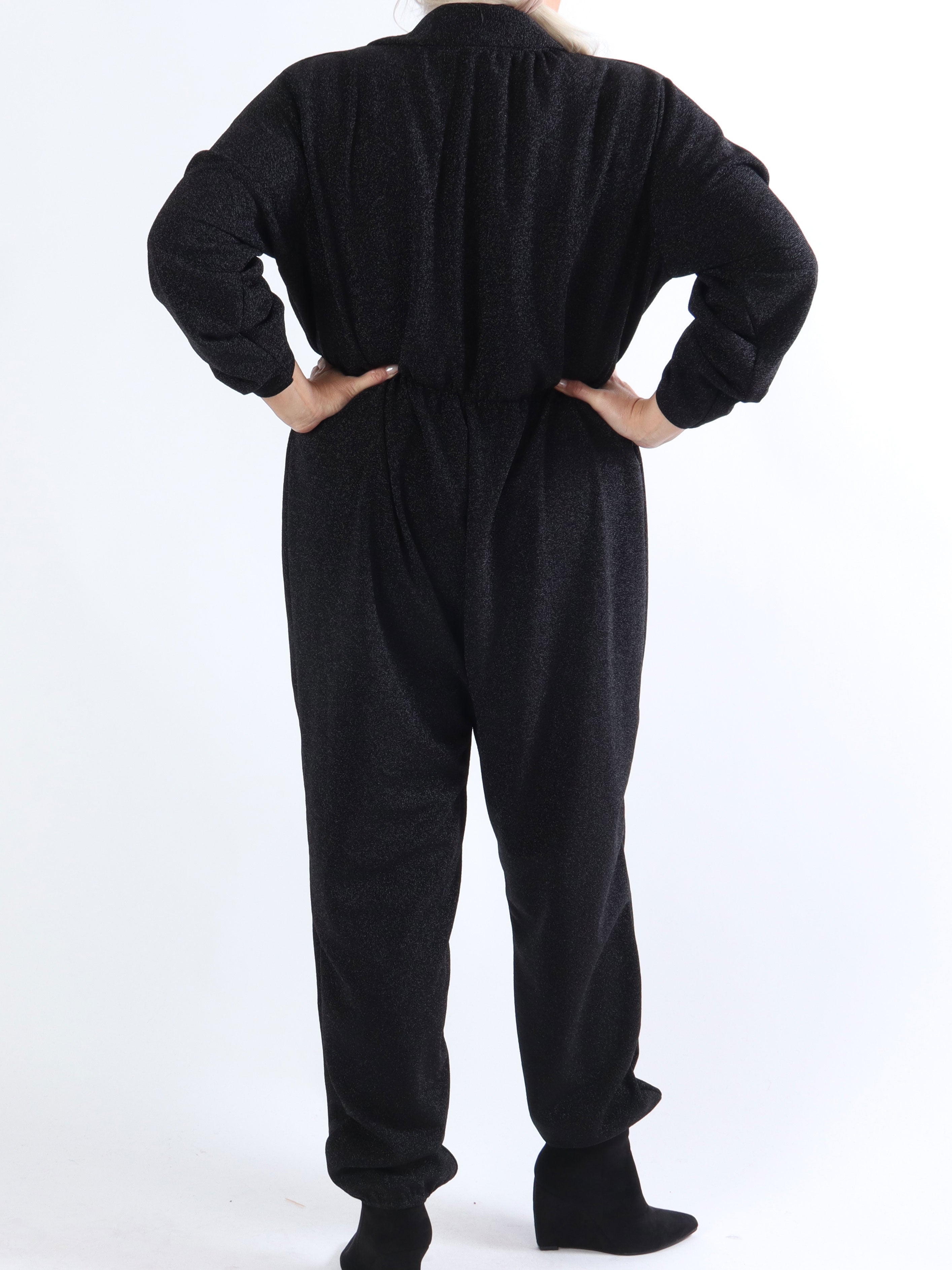 Glitter - Elastisk buksedragt med glimmer